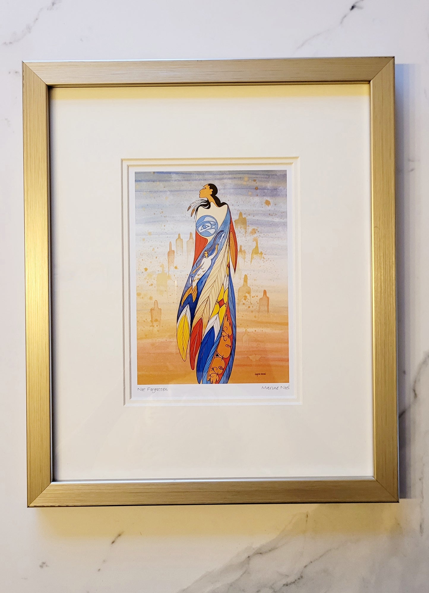 "Not Forgotten" Framed Art by Sioux Native artist Maxine Noel