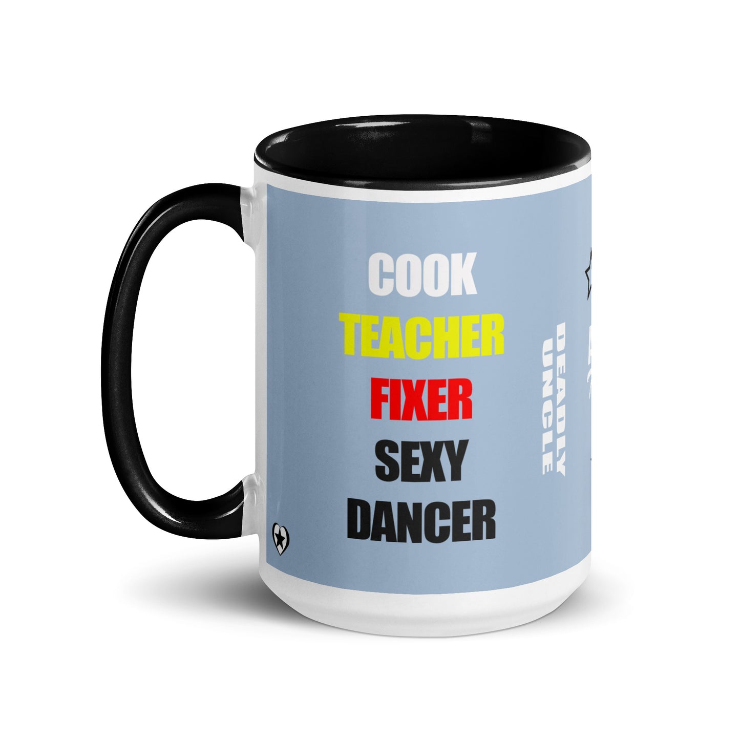 Black handle mug Canadian Art Gifts Deadly Uncle