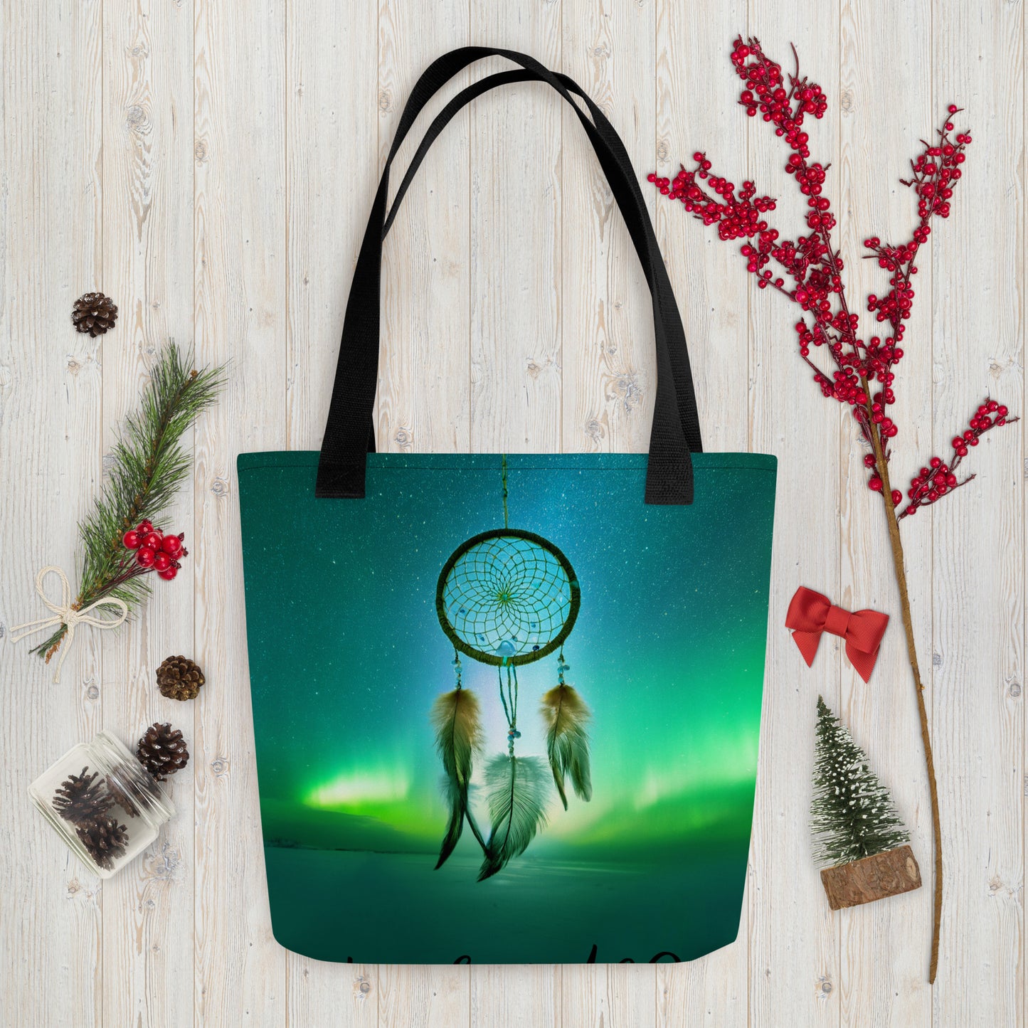 Otipemisiwak Dream Catcher Large Tote Bag
