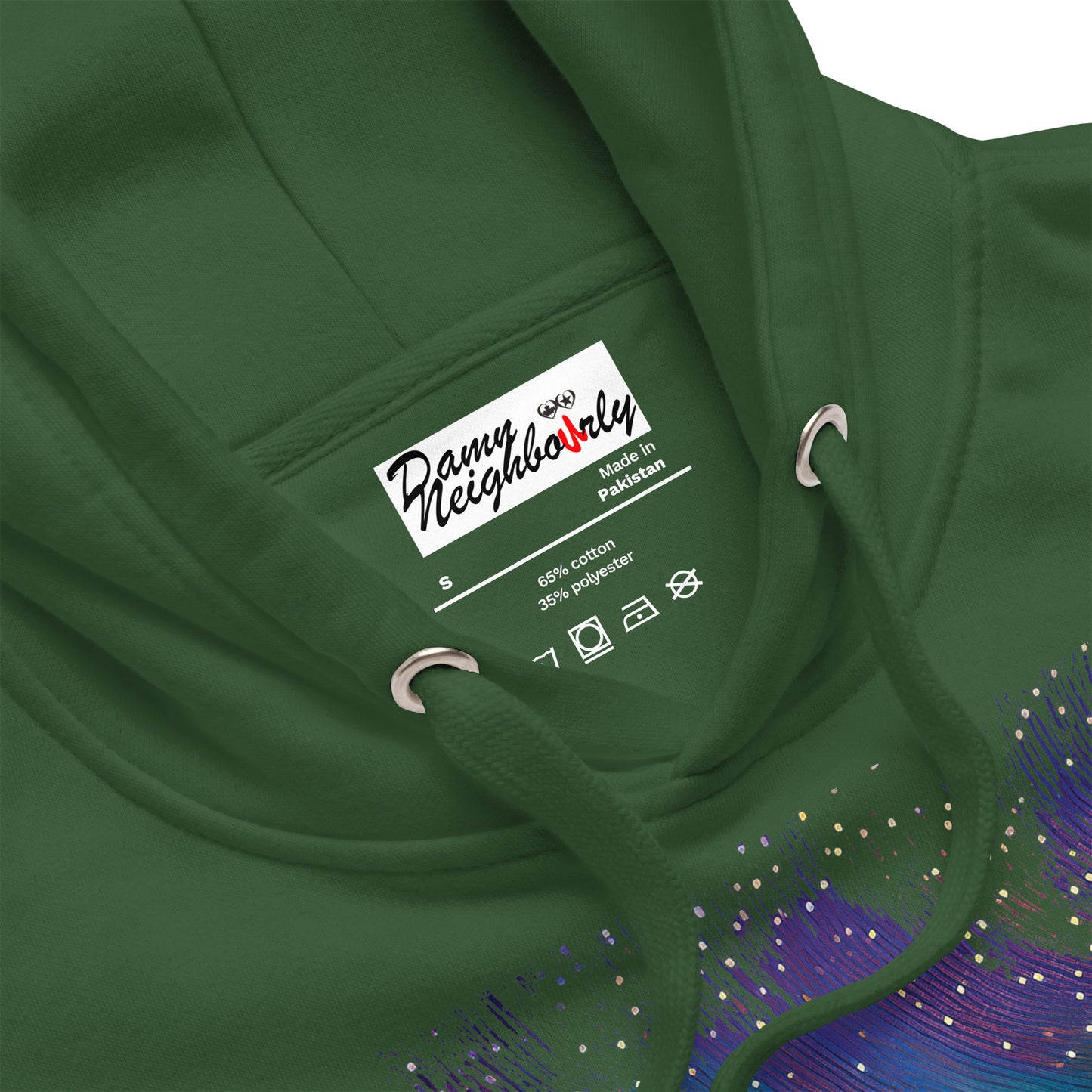 Northern Lights Moose Unisex Hoodie in Green