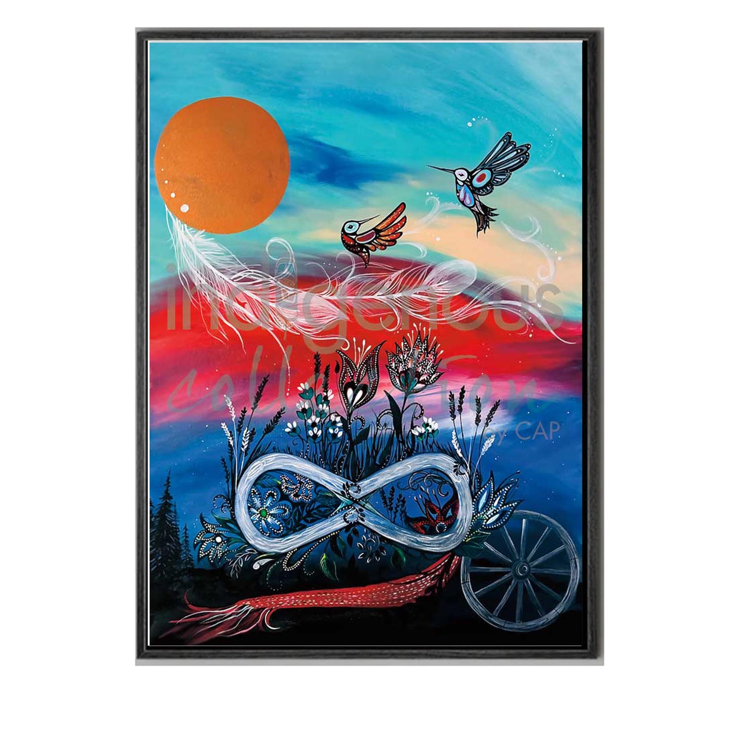 Metis Pride Framed Art by Karen Erickson - North of Fifty Indigenous Boutique