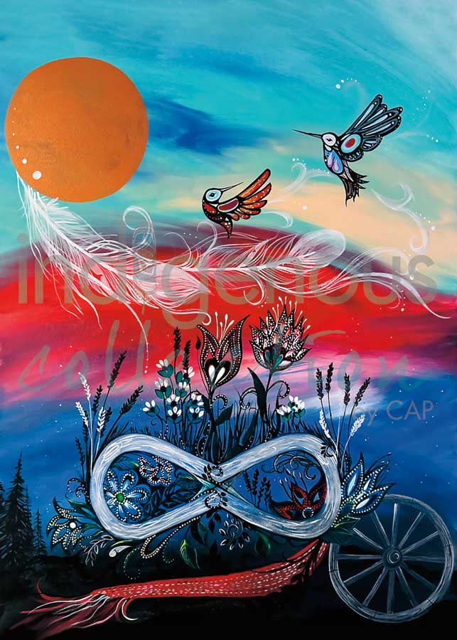 Metis Pride Framed Art by Karen Erickson - North of Fifty Indigenous Boutique