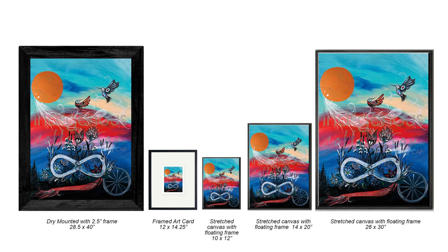 Metis Pride Framed Art by Karen Erickson - North of Fifty Indigenous Boutique