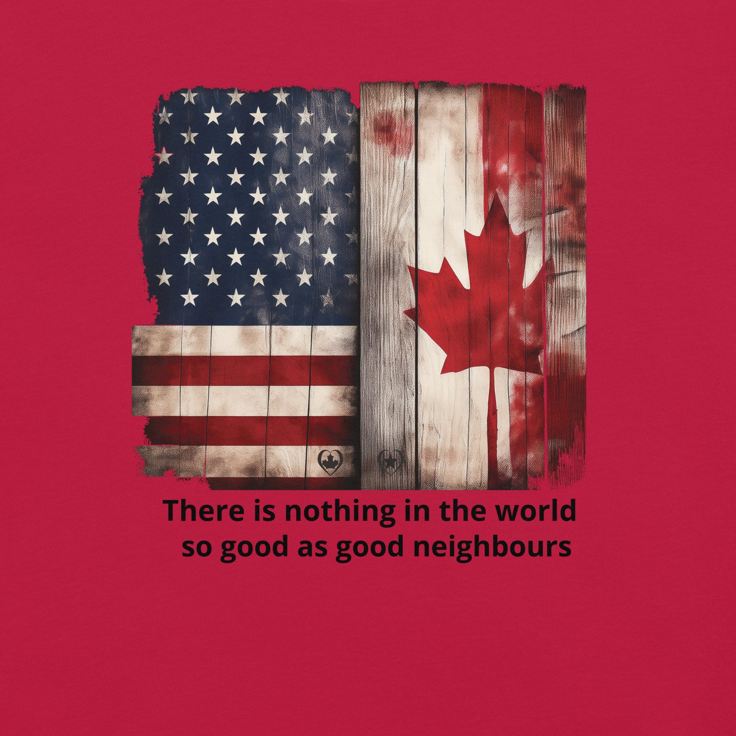 Good Neighbours Unisex garment-dyed heavyweight t-shirt in Red