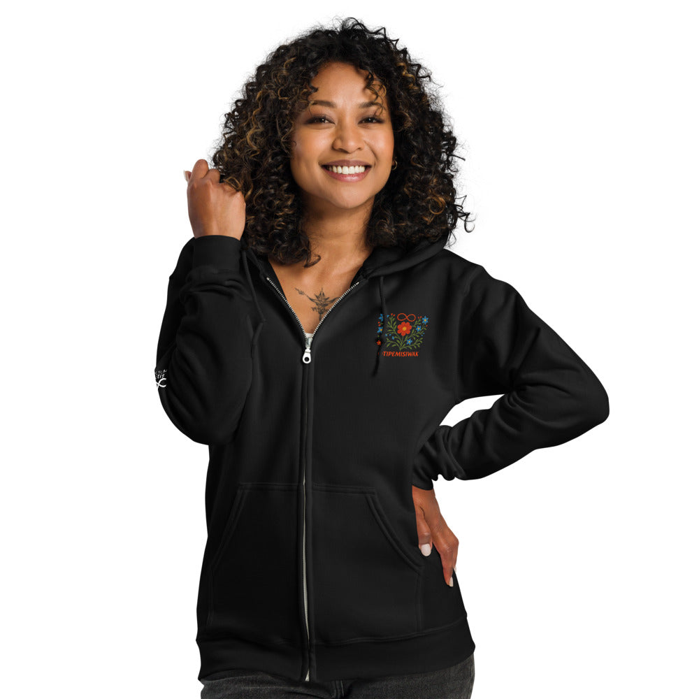 Otipemisiwak Unisex heavy blend zip hoodie in Black, Navy or Royal