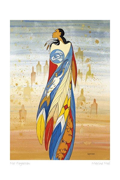 "Not Forgotten" Framed Art by Sioux Native artist Maxine Noel
