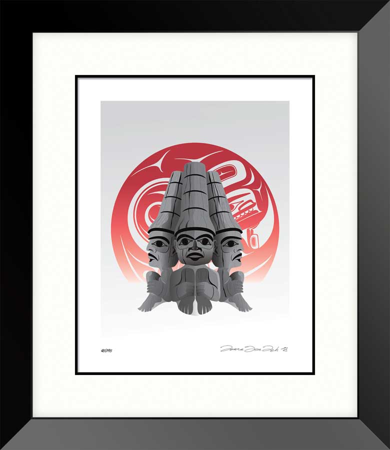 LIMITED EDITION ART PRINT - Three Watchmen Blood Moon by Mark Preston