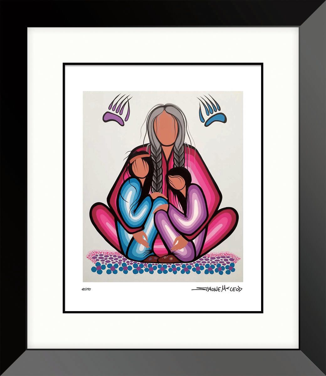 LIMITED EDITION ART PRINT - Family Strength - Native artist Simone McLeod