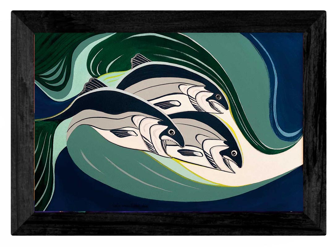 Wall Art - Coho in a Rip Tide by Rick Beaver