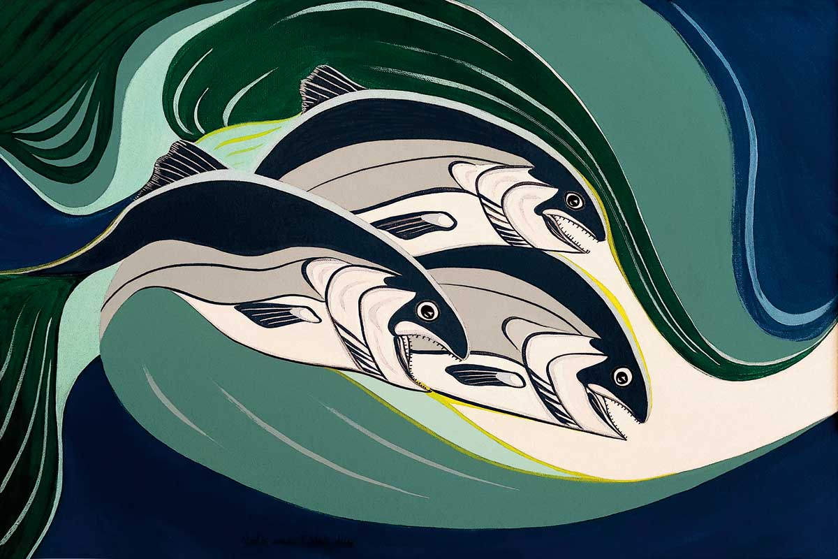 Wall Art - Coho in a Rip Tide by Rick Beaver