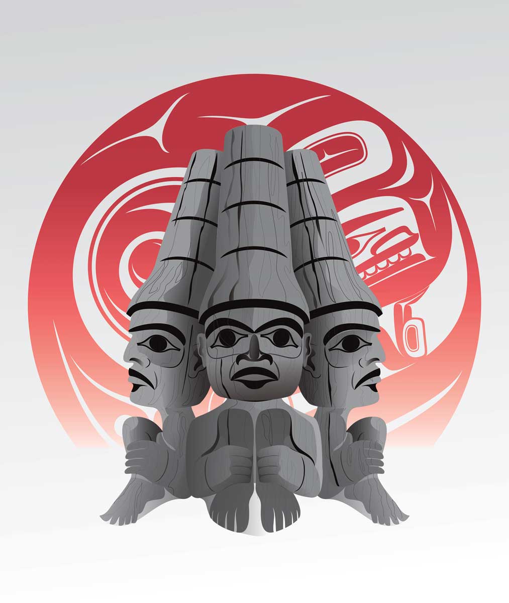 LIMITED EDITION ART PRINT - Three Watchmen Blood Moon by Mark Preston