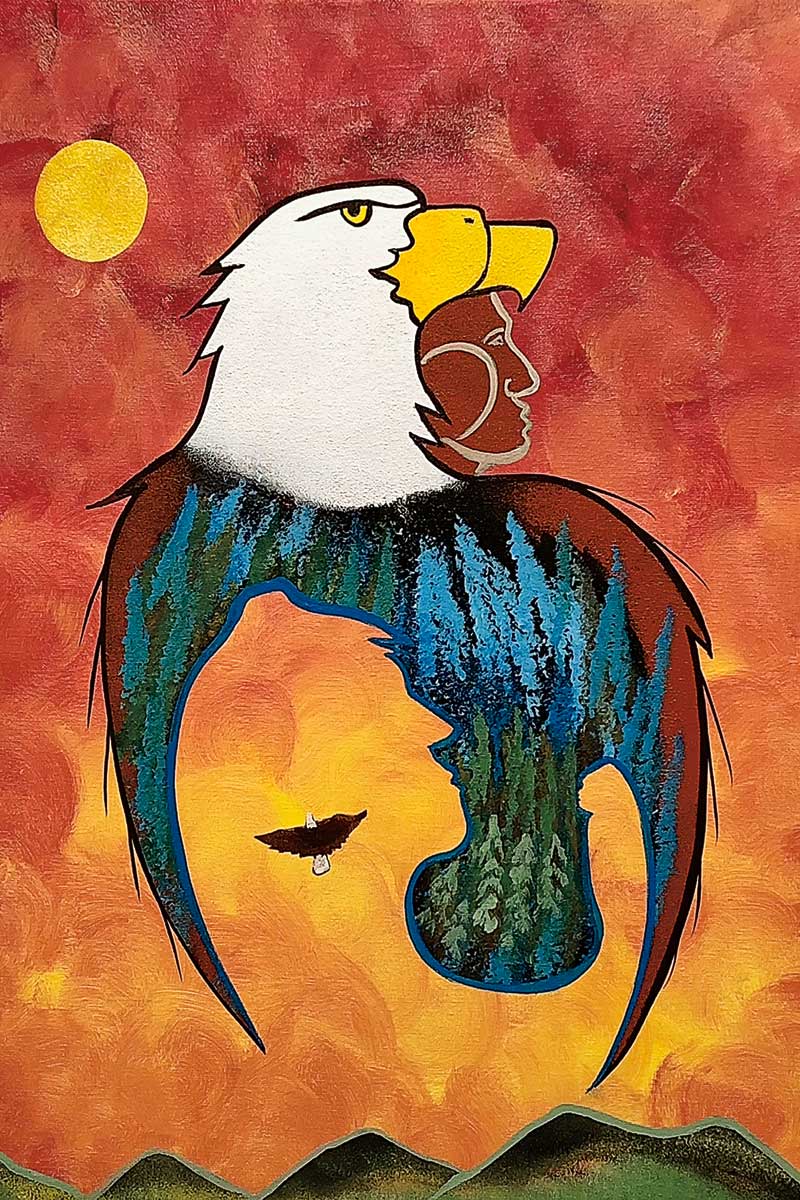 Wall Art - Protect My Family by Russell Noganosh