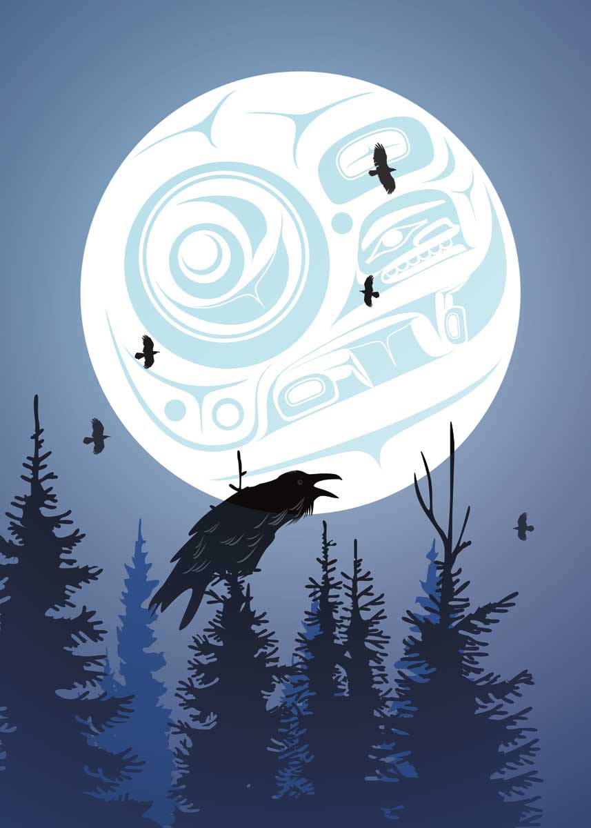 LIMITED EDITION ART PRINT - Raven Moon by Mark Preston