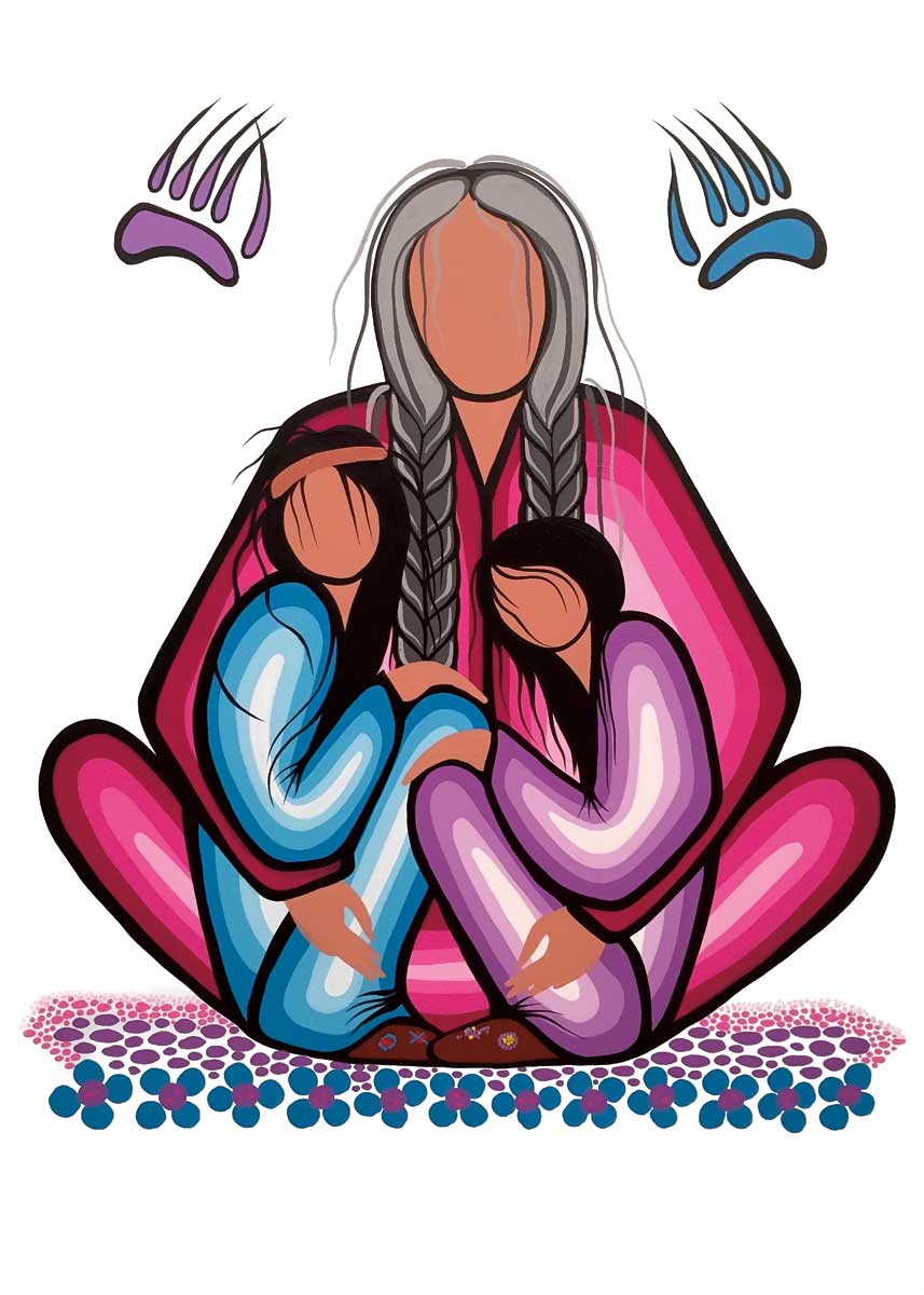 LIMITED EDITION ART PRINT - Family Strength - Native artist Simone McLeod