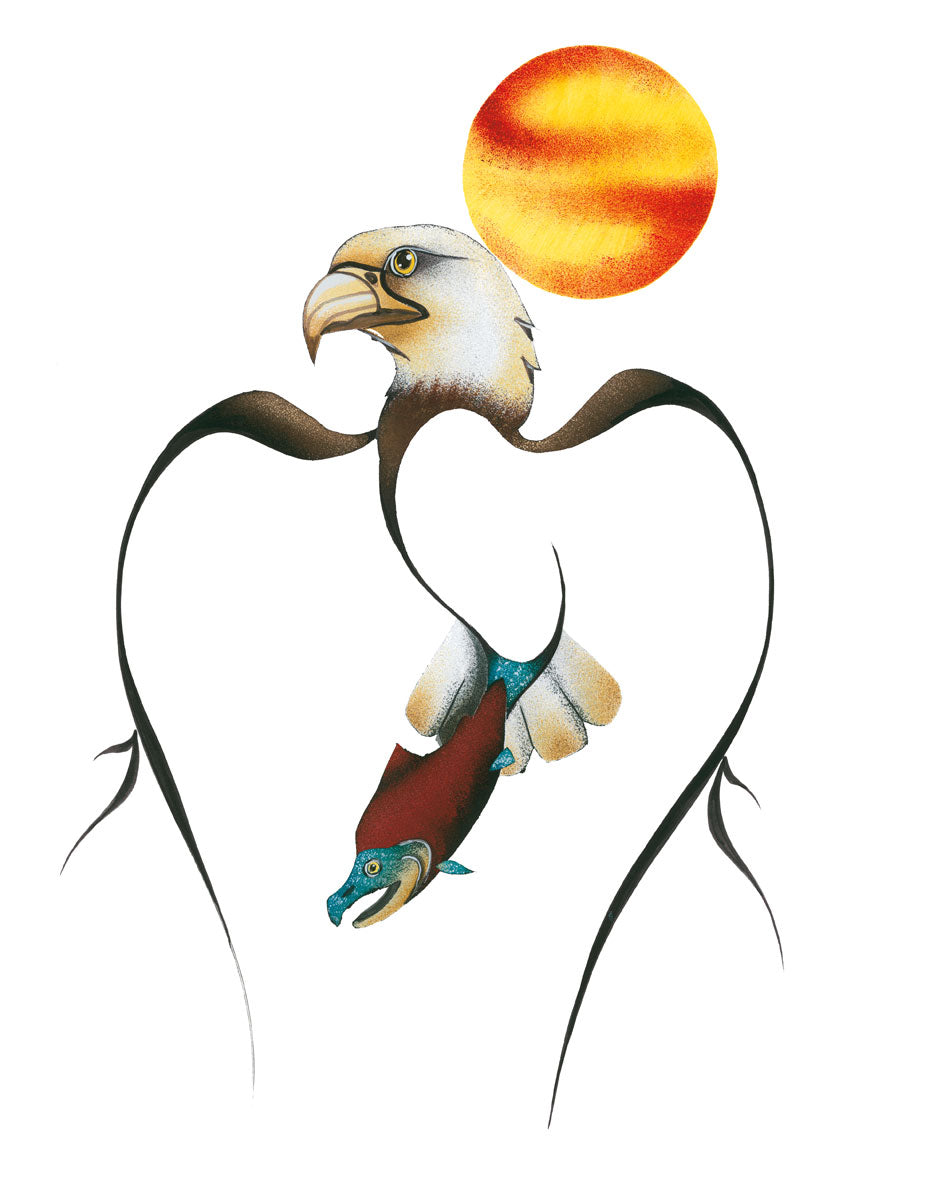 LIMITED EDITION ART PRINT - Salmon & Eagle by Garnet Tobacco