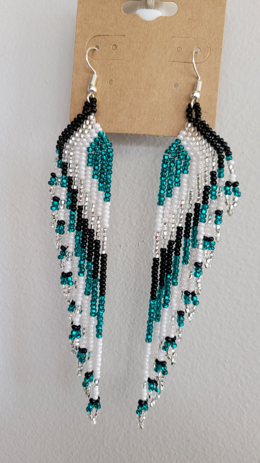 Handcrafted beaded earrings