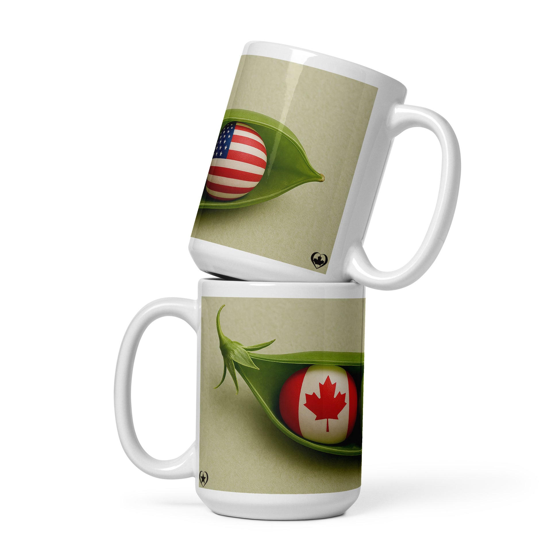 2 peas in a pod mug American USA Canada Canadian Art Gifts