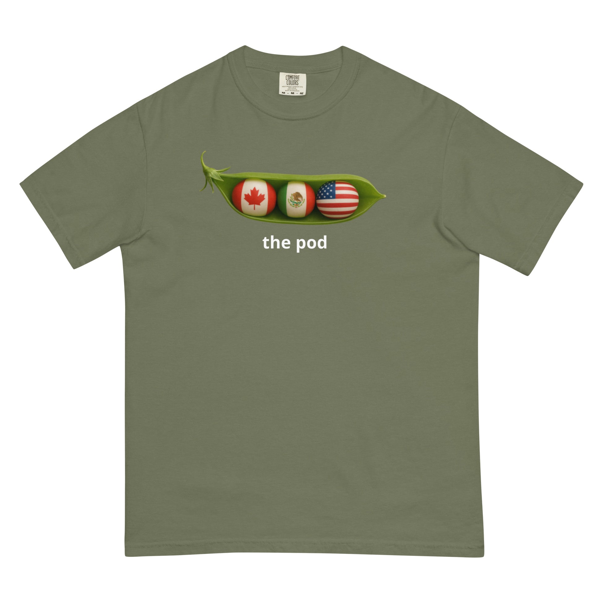 3 peas in a pod green t-shirt Canadian Art Gifts