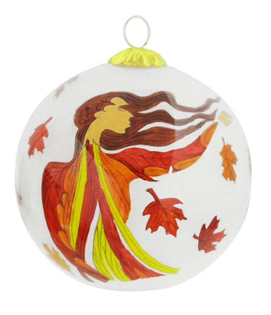 "Leaf Dancer" Glass Ornament, artwork by Sioux artist Maxine Noel