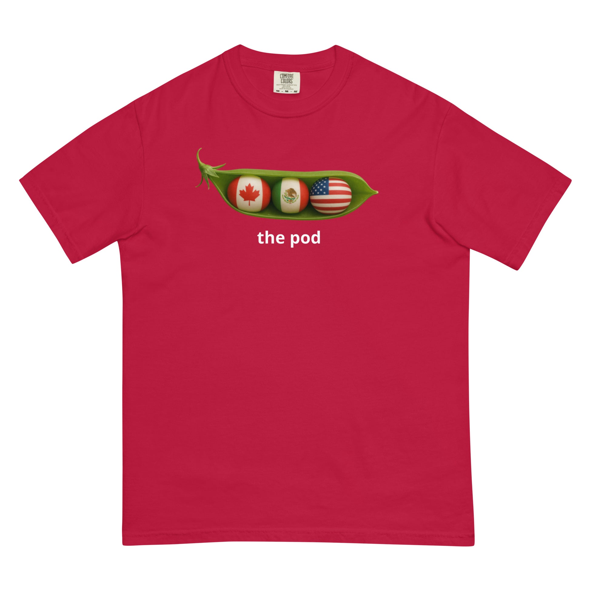 3 peas in a pod red t-shirt Canadian Art Gifts