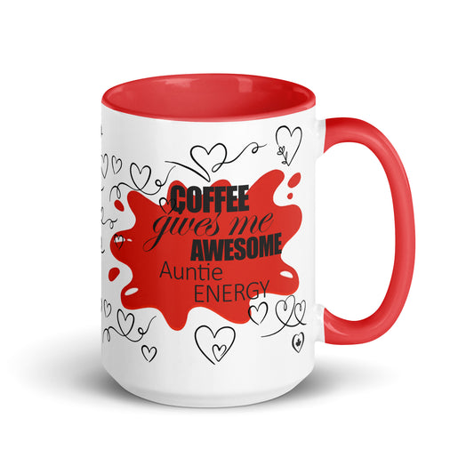 red mug Aunty Awesome 