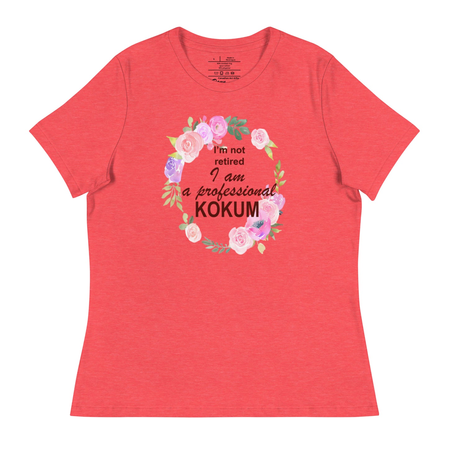 Red coral professional kokum tshirt Canadian art gifts