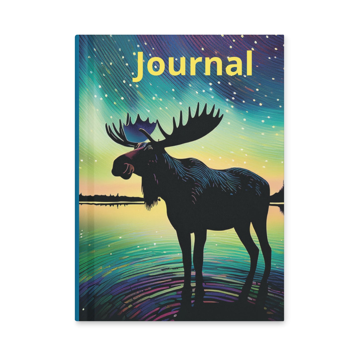 Moose Northern lights journal Canadian indigenous art gifts