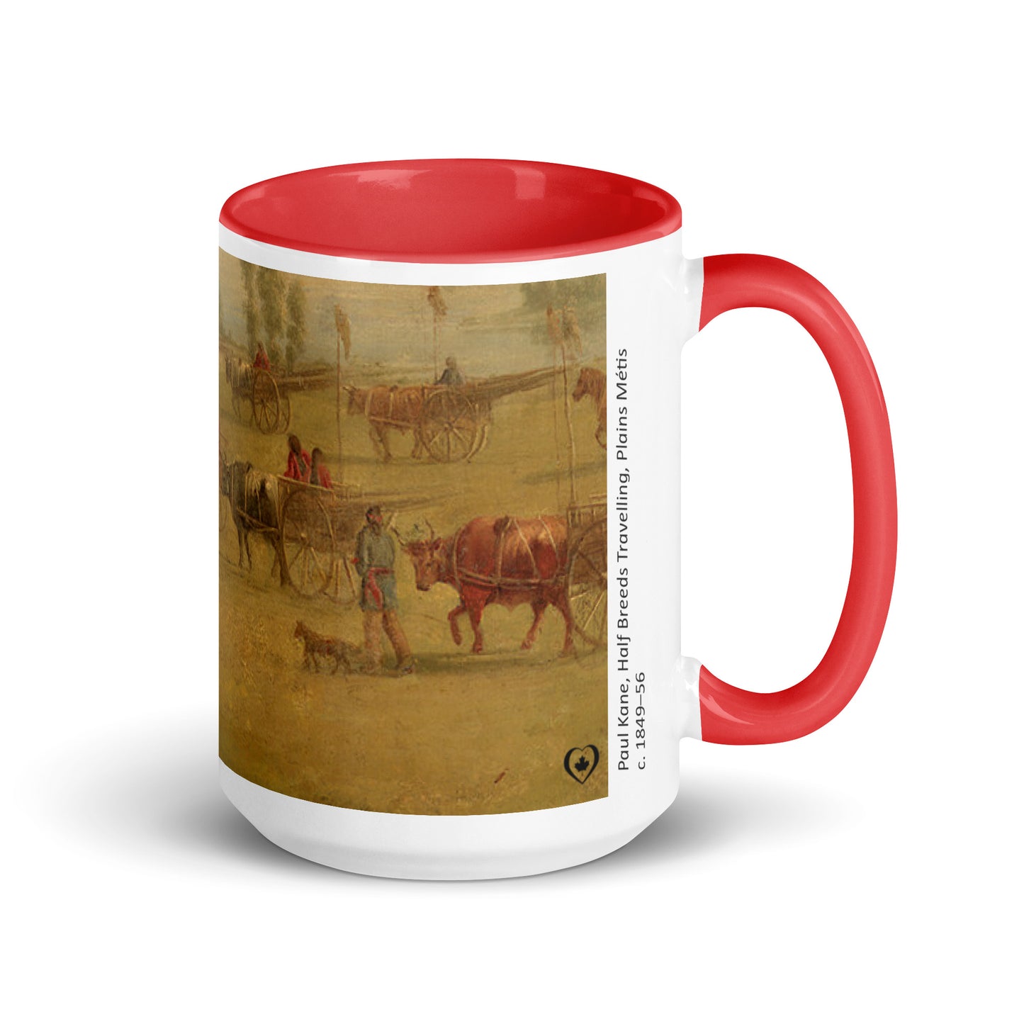 Paul Kane Art Mug Canadian Indigenous Art red Metis