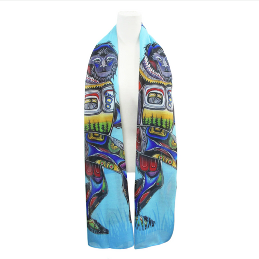 Sasquatch scarf Jessica Somers Native artist