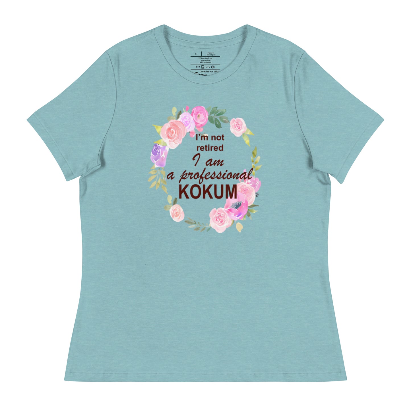 Blue I am a professional Kokum Tshirt Canadian Indigenous art gifts