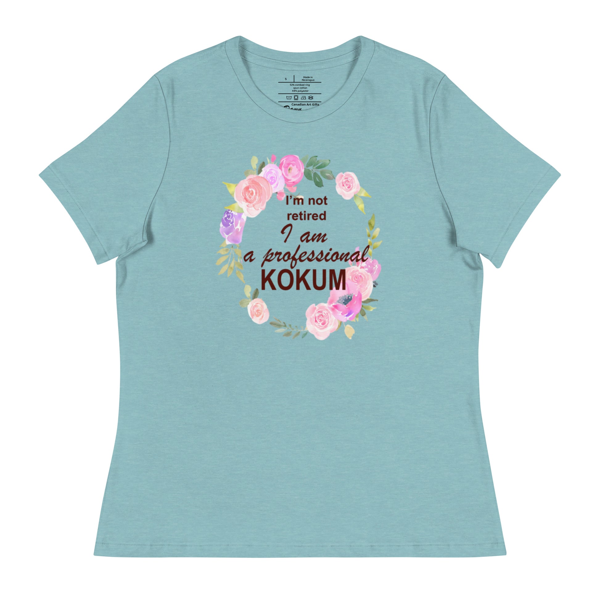 Blue I am a professional Kokum Tshirt Canadian Indigenous art gifts