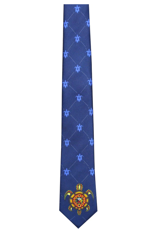"Medicine Turtle" silk tie, design by  James Jacko