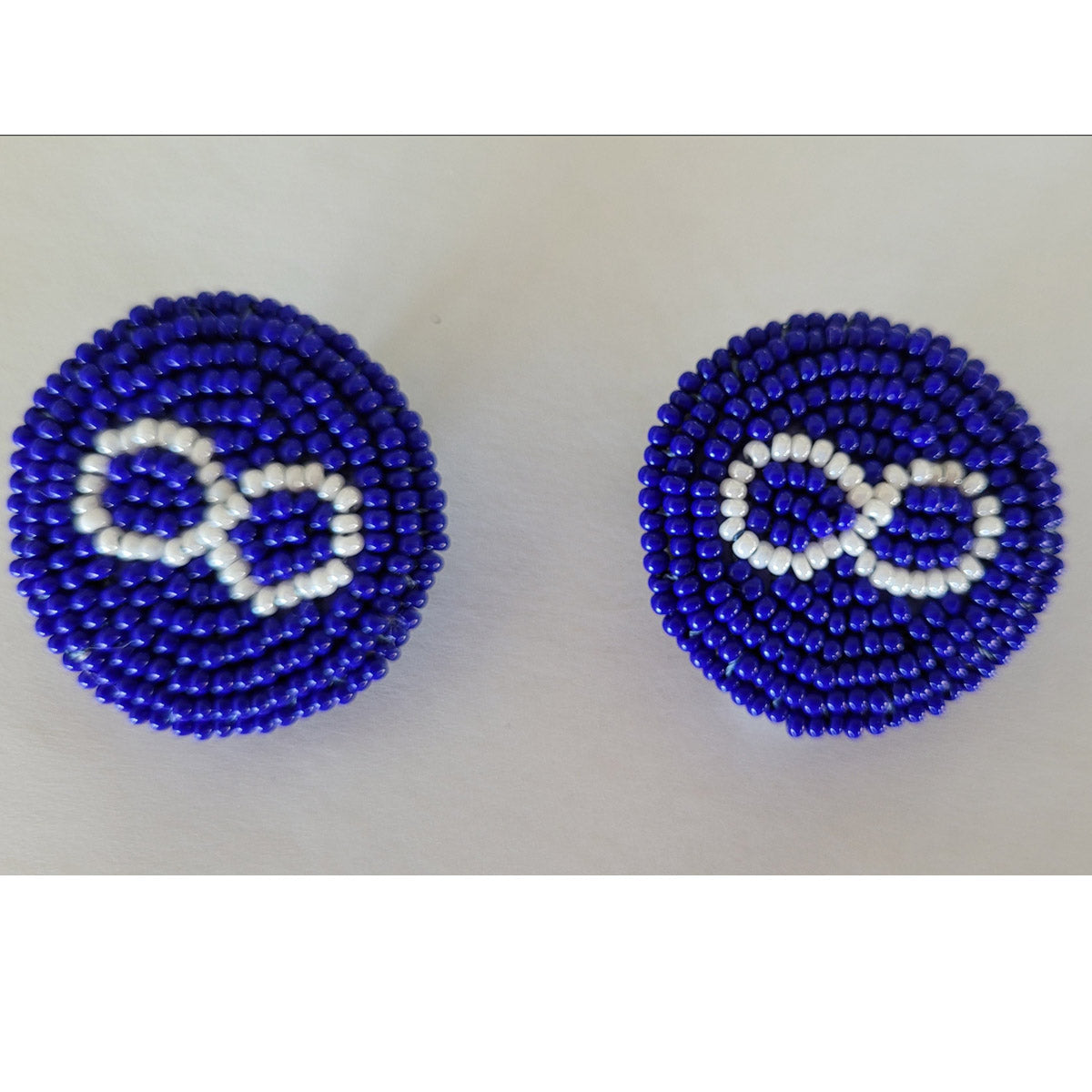 Metis infinity flag Beaded Medallion Earrings