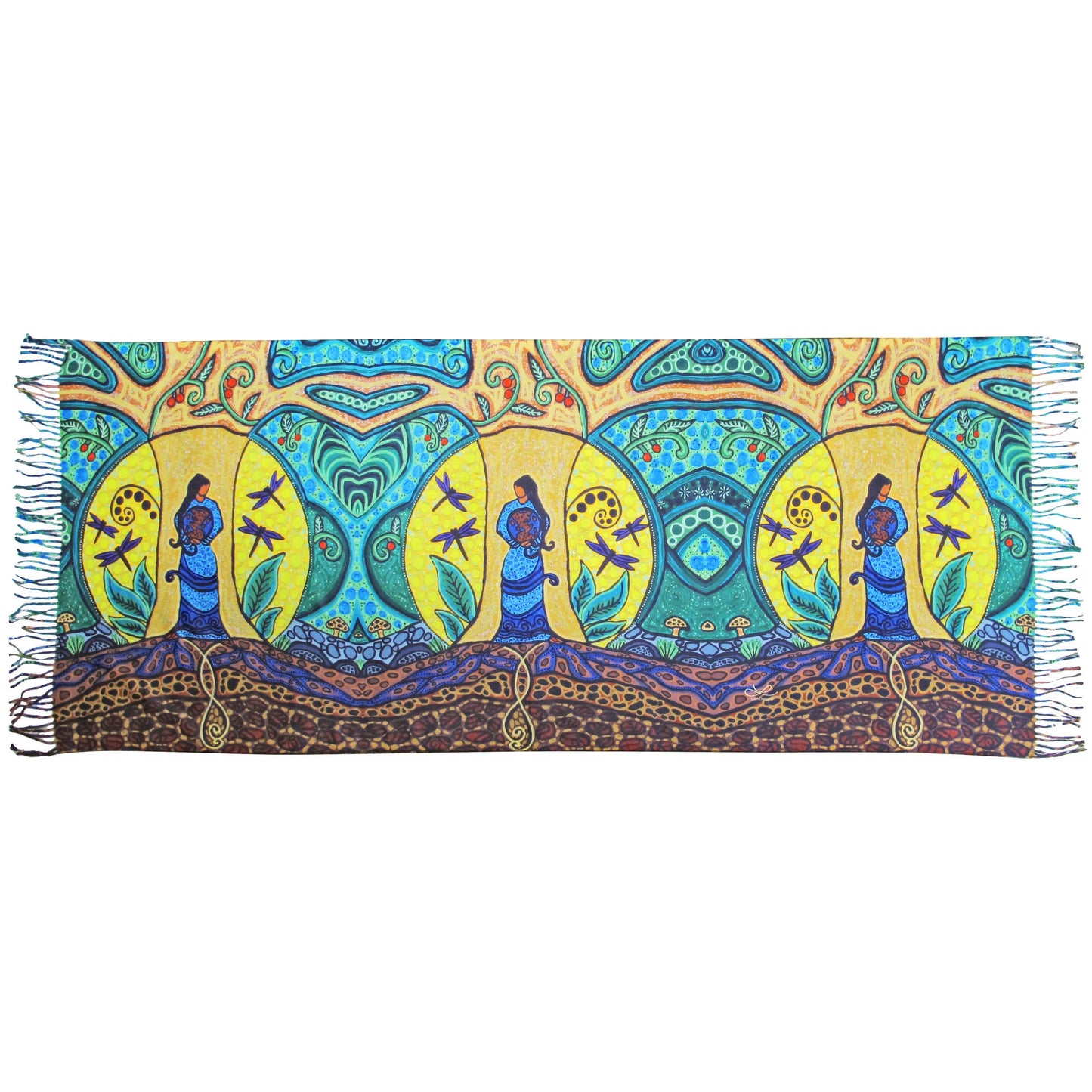 "Strong Earth Woman" Art Print ECO Shawl