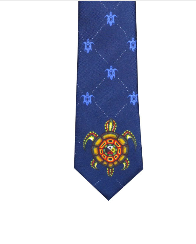 "Medicine Turtle" silk tie, design by  James Jacko