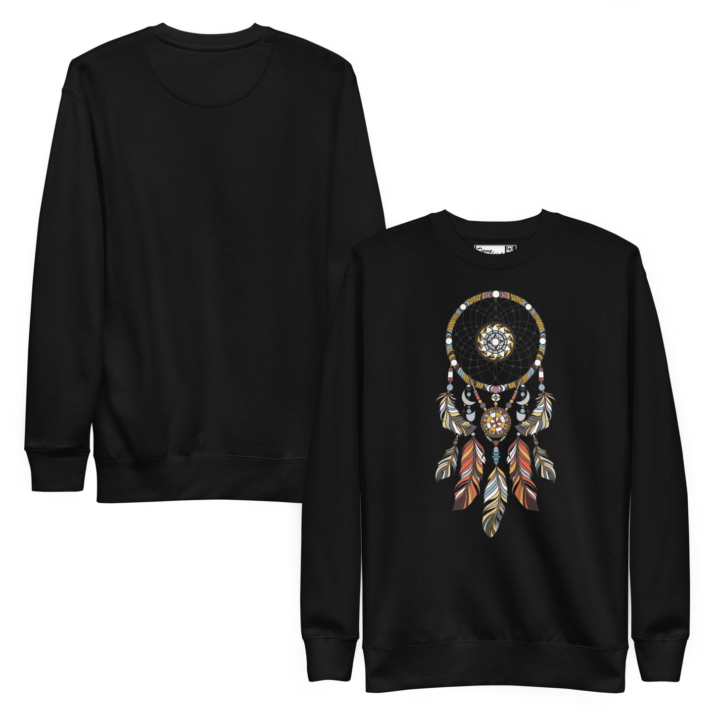 Black sweatshirt with a dreamcatcher Canada Indigenous Art Gifts