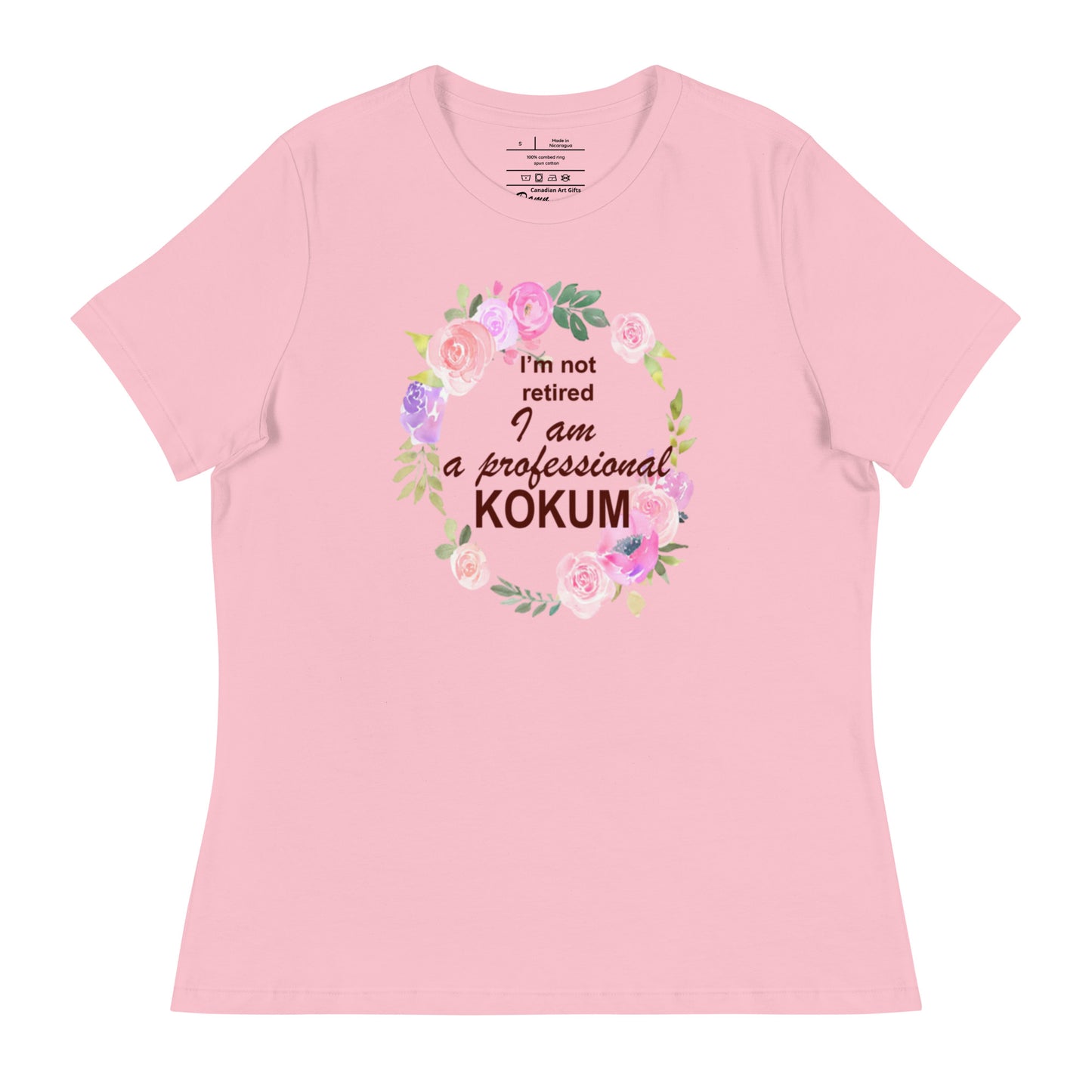 Professional Kokum pink tshirt Canadian art gifts
