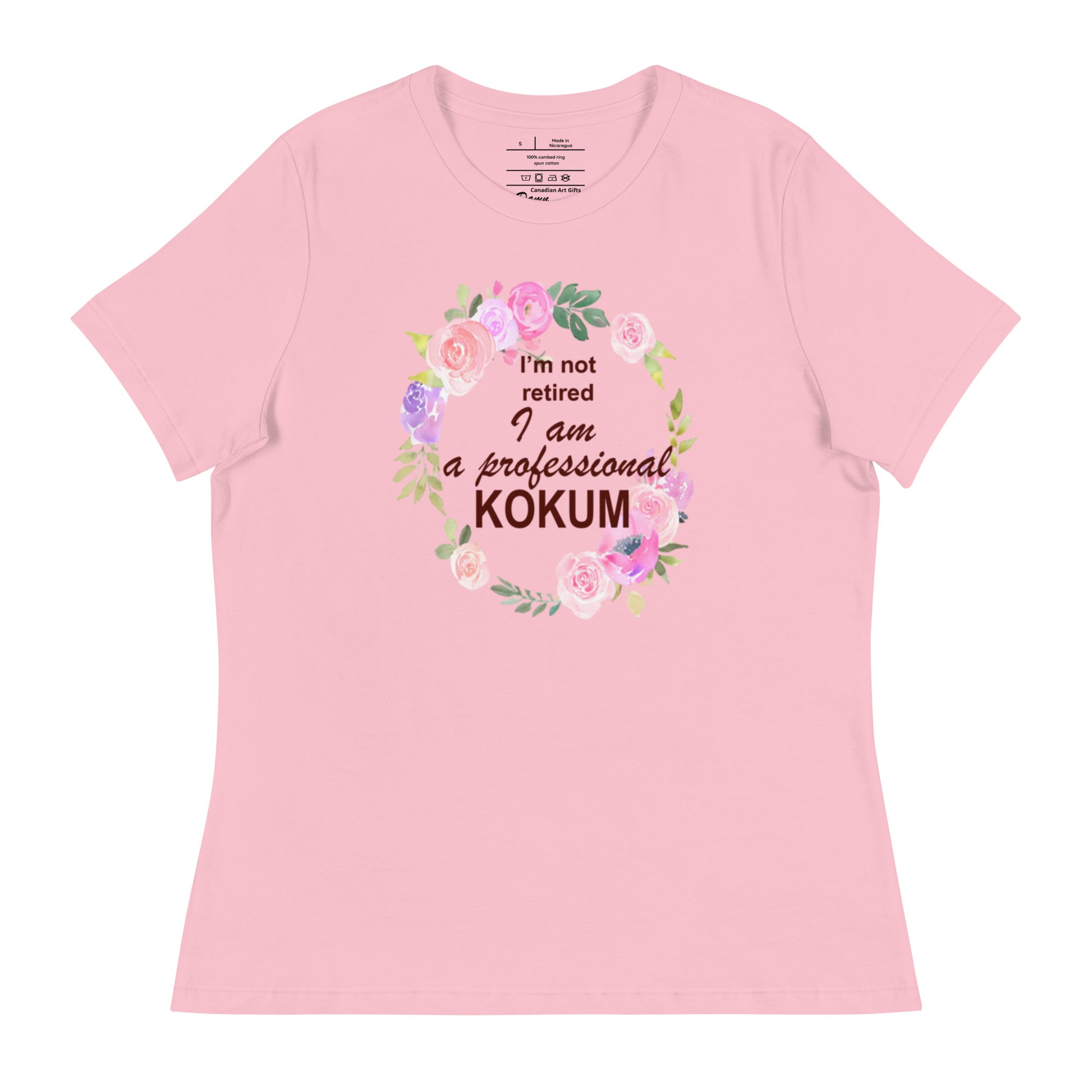Professional Kokum pink tshirt Canadian art gifts