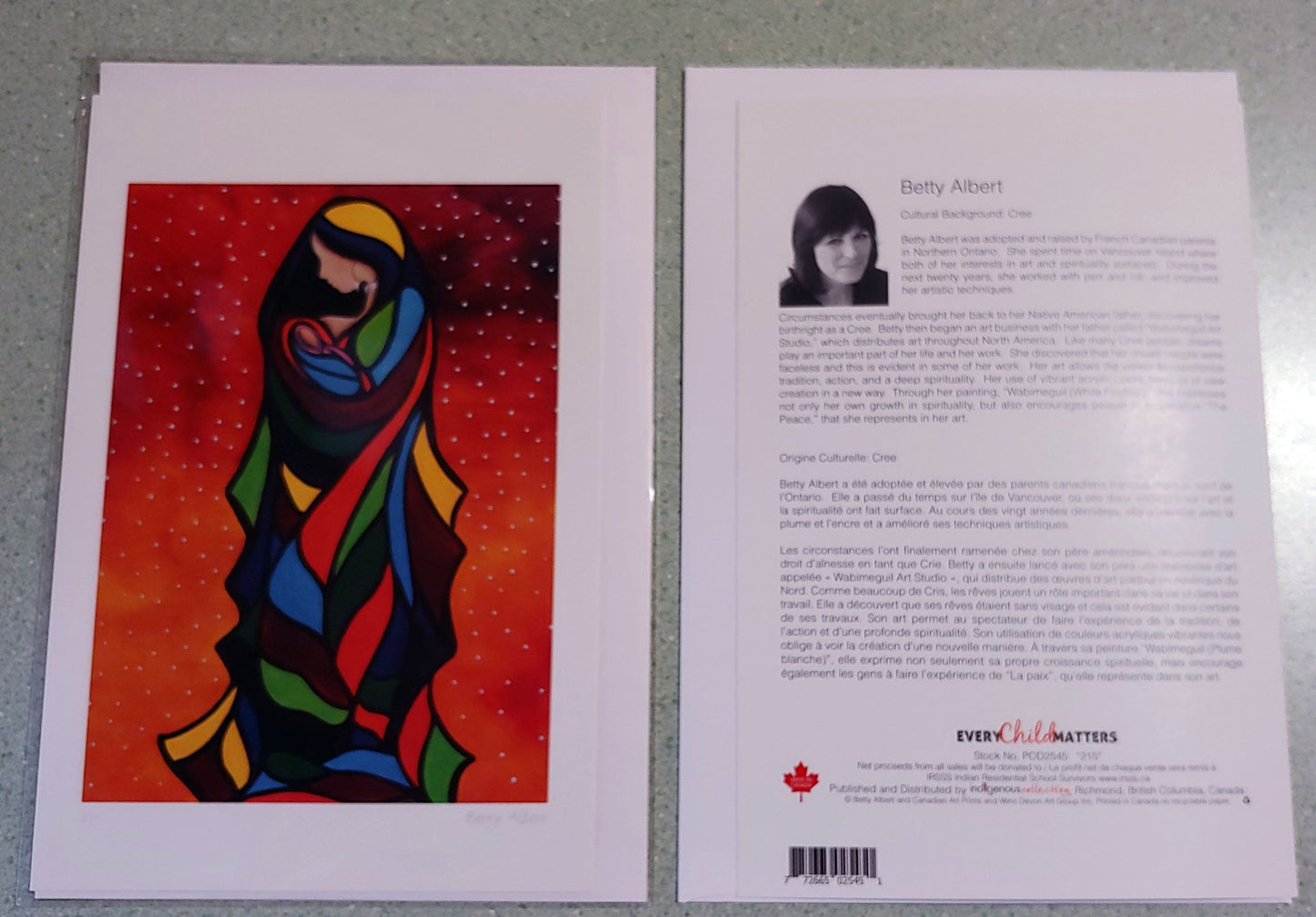 "215" Art Card by Cree Artist, Betty Albert