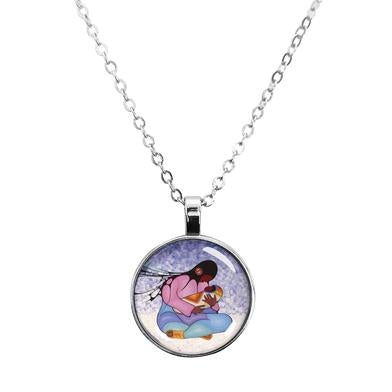 "Joyous Motherhood" Glass Dome Necklace