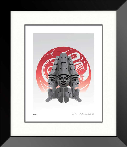 LIMITED EDITION ART PRINT -  Three Watchmen Blood Moon by Mark Preston