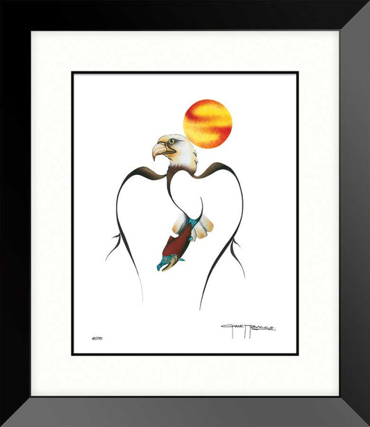 LIMITED EDITION ART PRINT -  Salmon & Eagle by Garnet Tobacco