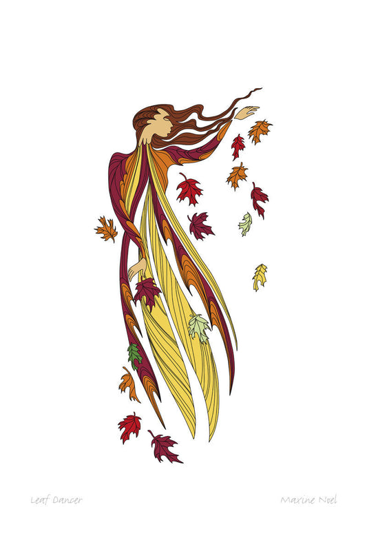 "Leaf Dancer" Art Card, artwork by Native artist Maxine Noel