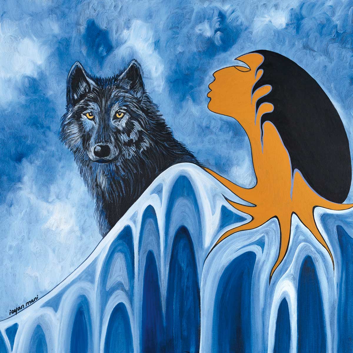 "Winter Protection" Art Card, artwork by Native artist Maxine Noel