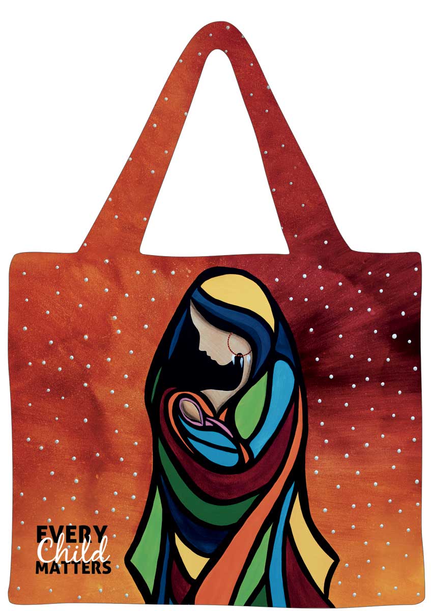 "215" Every Child Matters Reusable Shopping Bag by Cree artist, Betty Albert