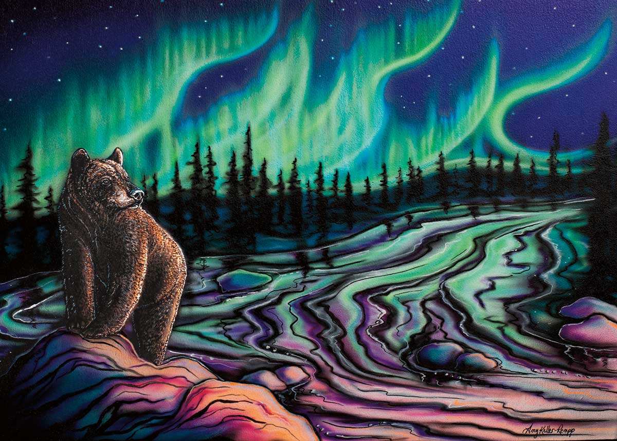 "Sky Dance - Northern Light" Art Card by Amy Keller-Rempp