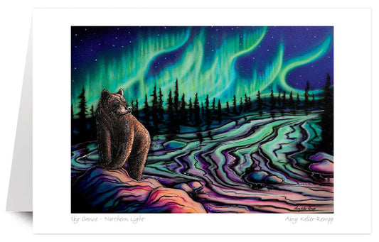 "Sky Dance - Northern Light" Art Card by Amy Keller-Rempp